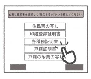 マルチコピー機に手数料 を投入します