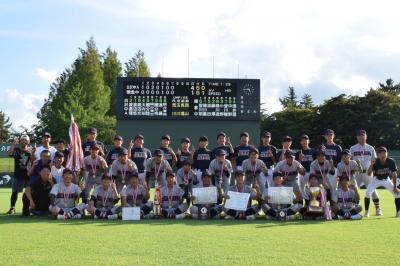 県少年野球選手権大会で 白沢中学校Aチームが優勝